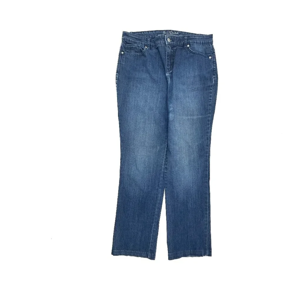 Gloria Vanderbilt Rail‎ Straight Women's size 8P Dark Wash Blue Denim Jeans